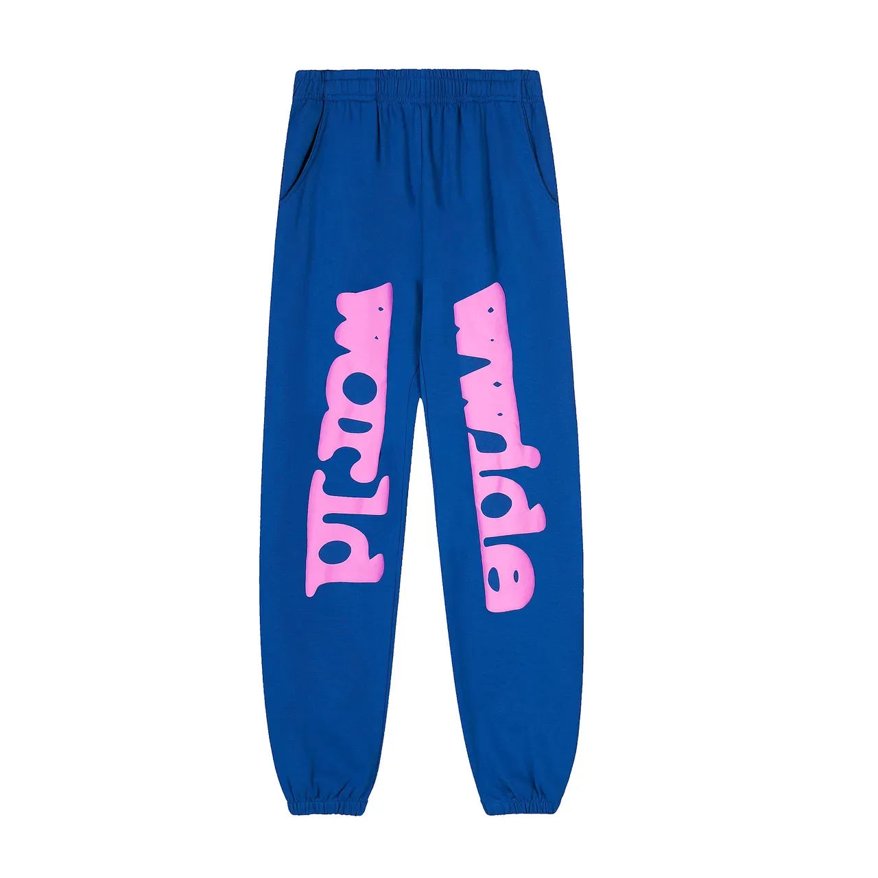 Blue Pink Oversized Hoodie Graphic-Print Joggers Tracksuit 4