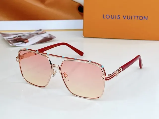 Blue Red Metal-Framed Rectangular-Aviator Hybrid Eyewear 9