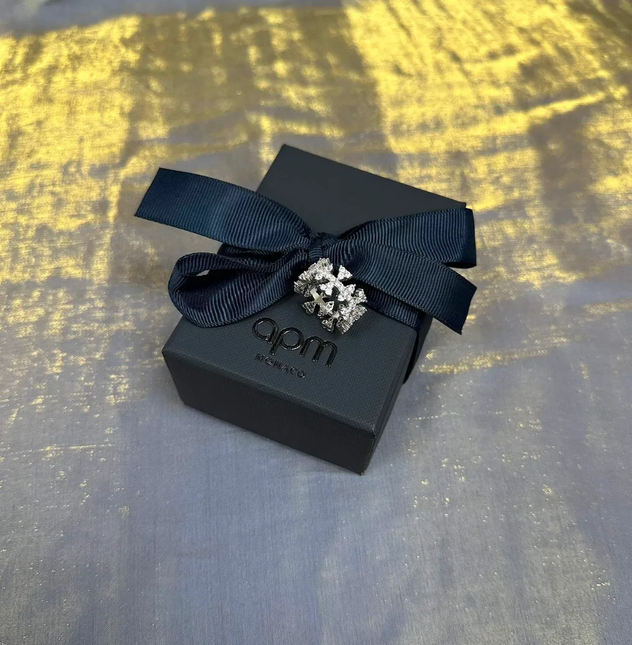 Bow-Shaped Pavé-Set Multi-Stone Ring 2