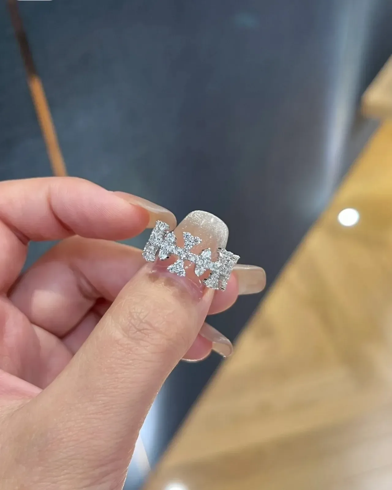 Bow-Shaped Pavé-Set Multi-Stone Ring 5