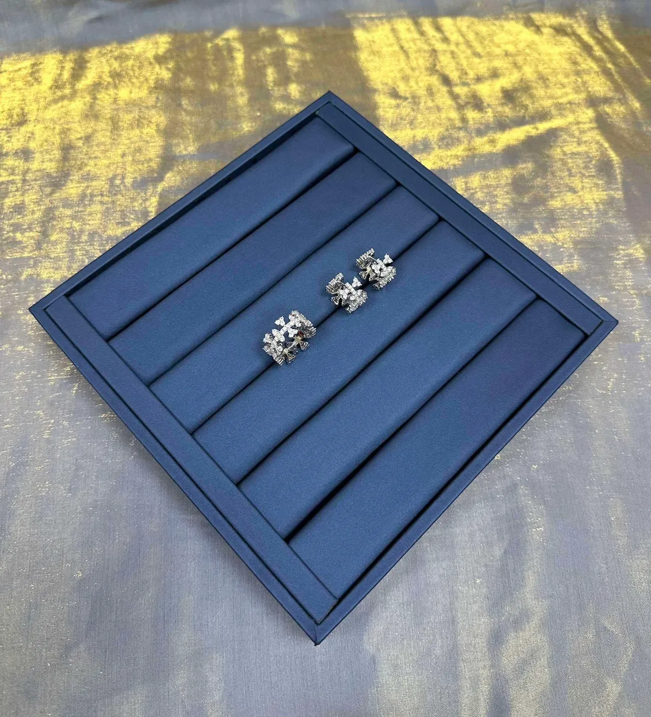 Bow-Shaped Pavé-Set Multi-Stone Ring 7