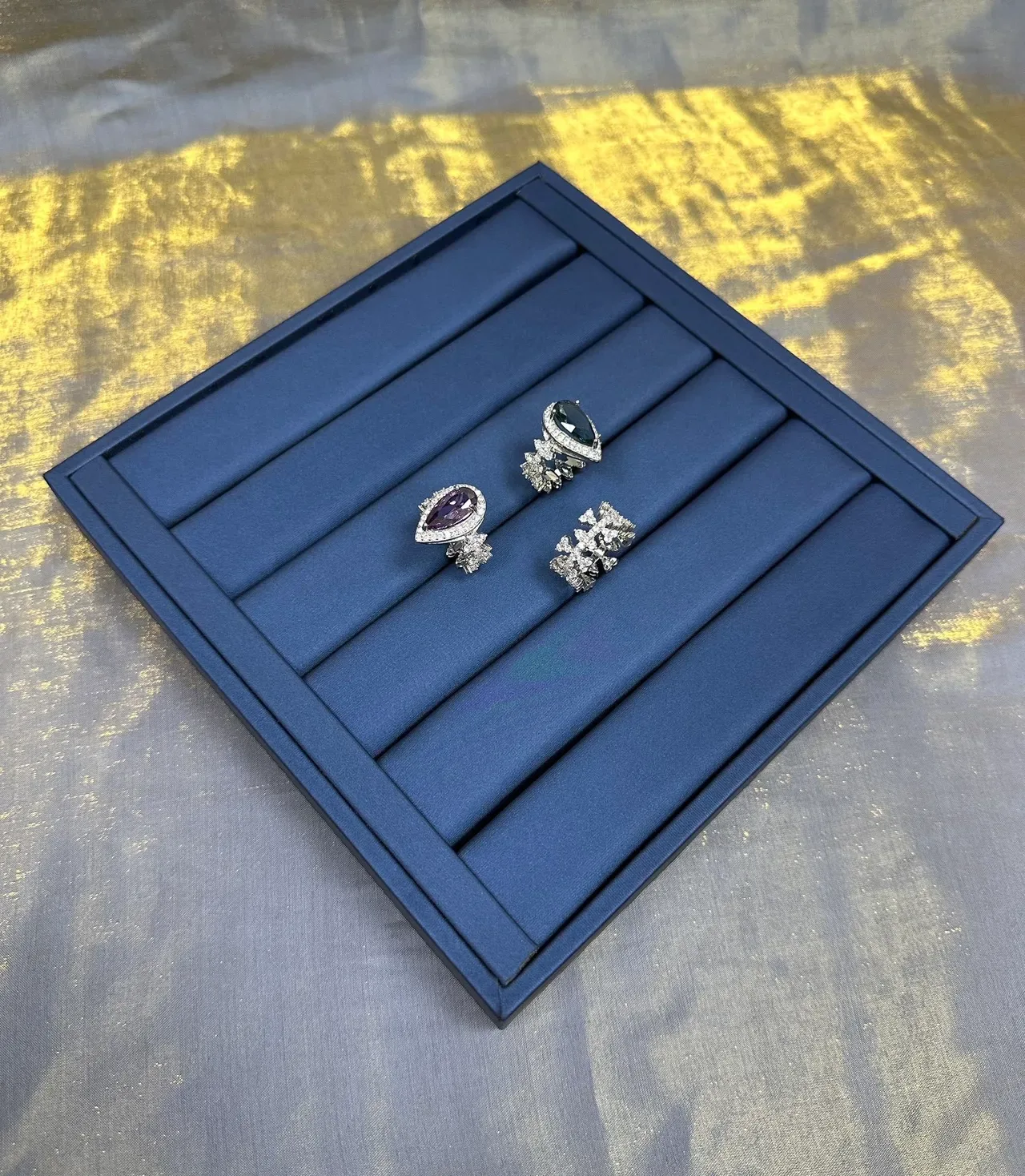 Bow-Shaped Pavé-Set Multi-Stone Ring 8