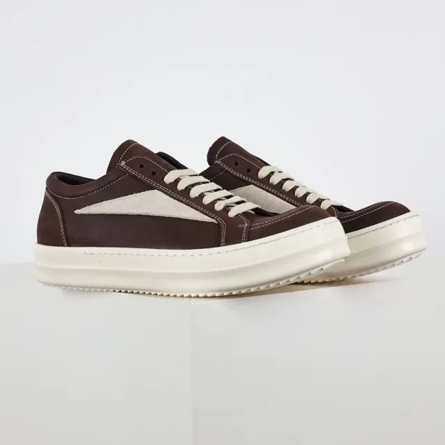 Brown and Beige Two-Tone Platform Lifestyle Sneakers 3