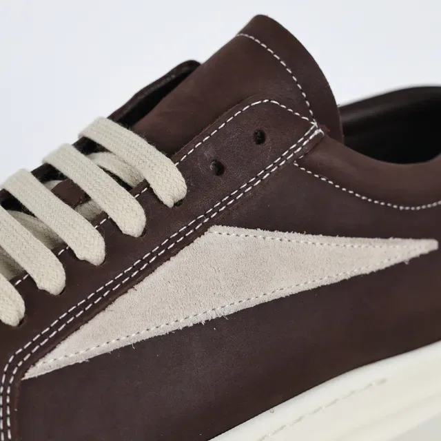 Brown and Beige Two-Tone Platform Lifestyle Sneakers 6