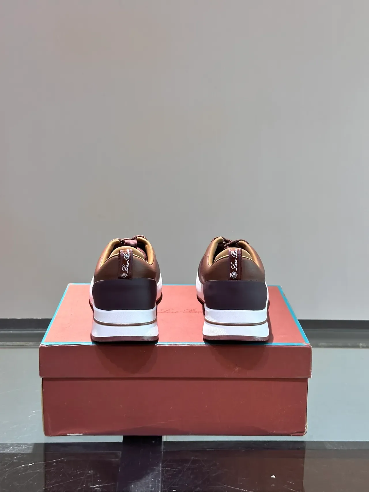 Brown and Burgundy Layered Upper Lifestyle Sneakers 2