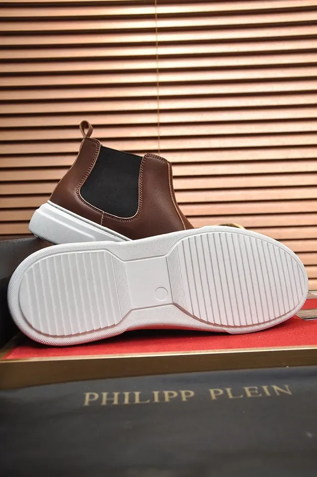 Brown Black Leather Elastic Gusset Chelsea Boots 4