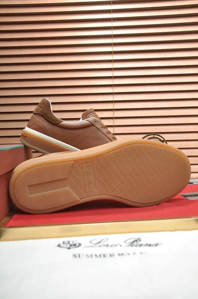 Brown Leather-Suede Two-Tone Low-Top Sneaker 3