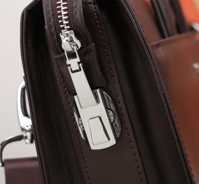 Brown Silver Structured Leather Front Flap Closure Boston Bag 3