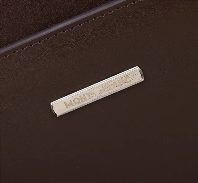 Brown Silver Structured Leather Front Flap Closure Boston Bag 4