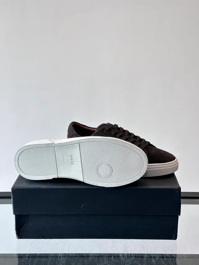Brown Suede Low-Top Lace-Up Sneaker 2