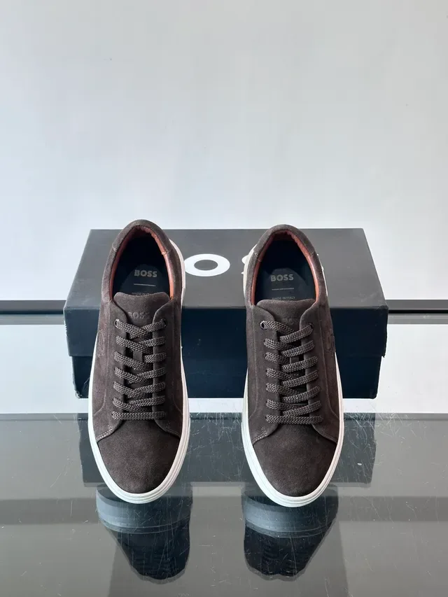 Brown Suede Low-Top Lace-Up Sneaker 4