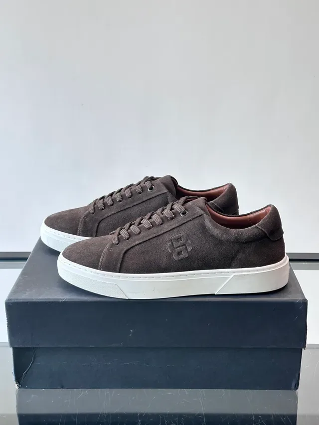 Brown Suede Low-Top Lace-Up Sneaker 5