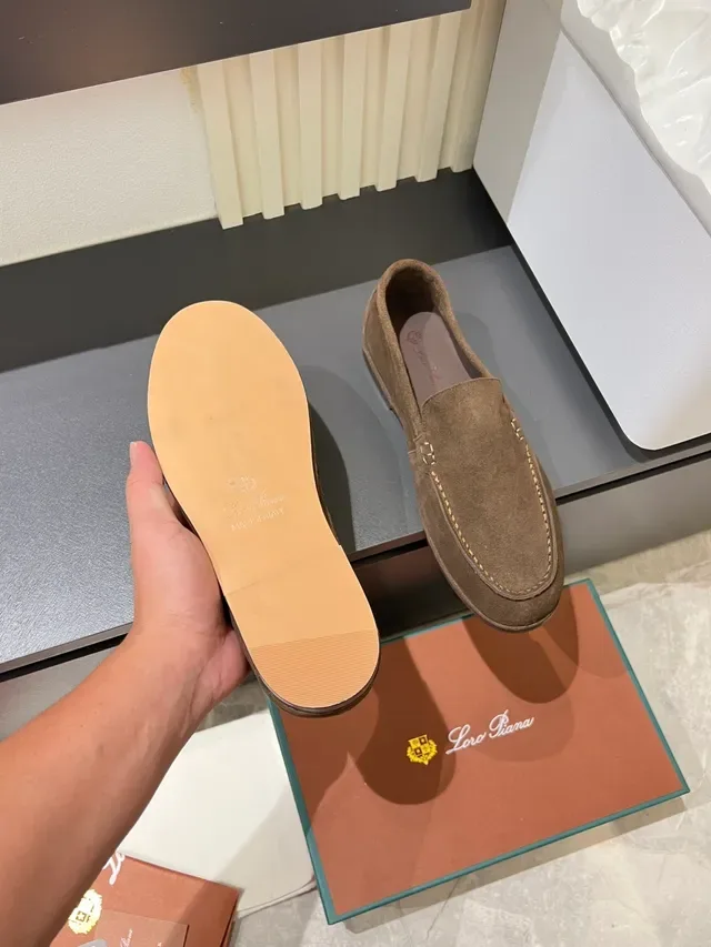 Brown Suede Moc-Toe Slip-On Loafers 3