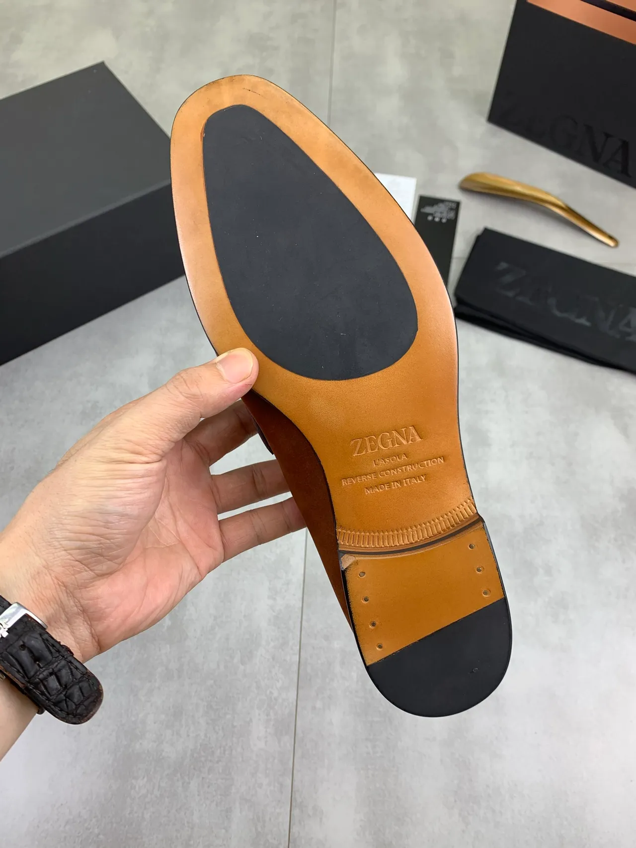 Brown Suede Penny Strap Loafer 3