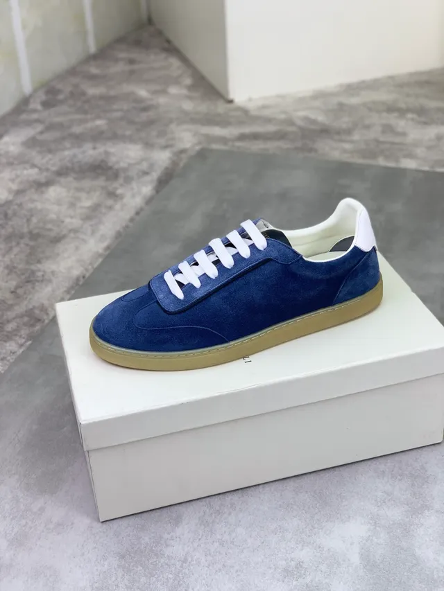 Brunello Cucinelli Navy Suede Lifestyle Sneaker 4