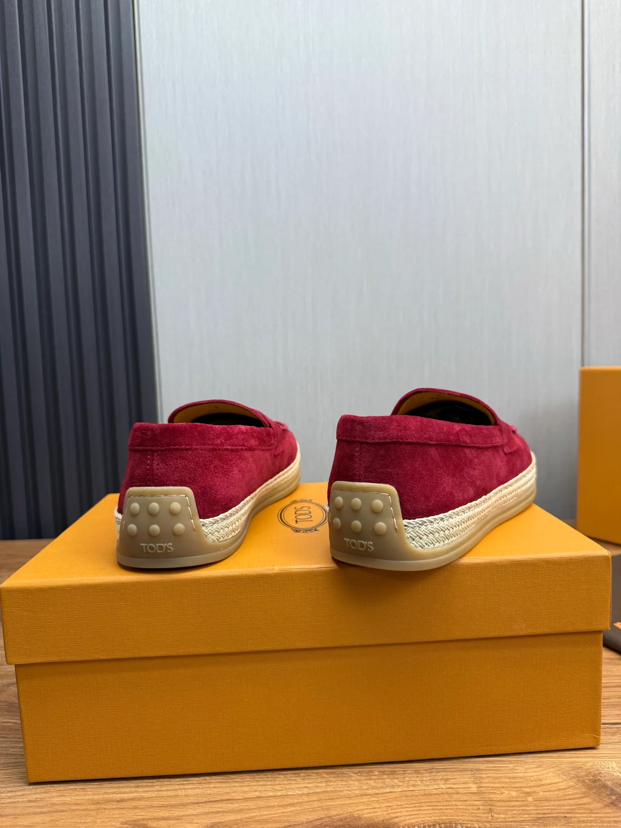 Burgundy Beige Suede Upper Penny Strap Loafer 5