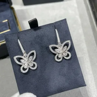 Butterfly Pavé Openwork Dangling Earrings