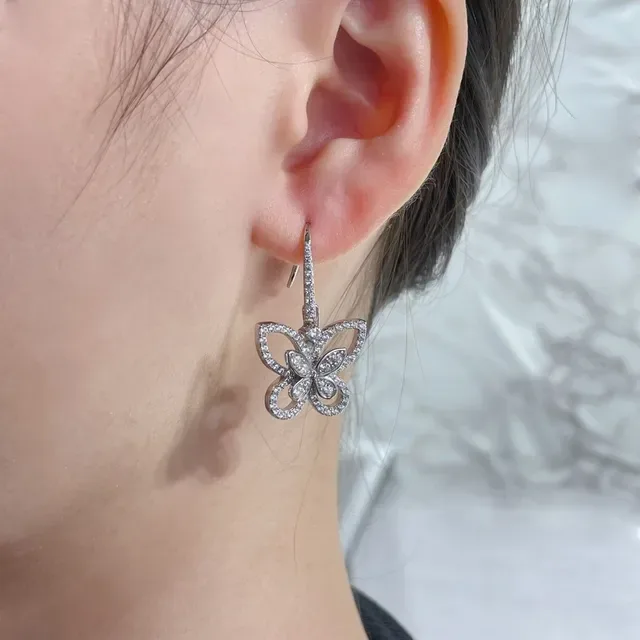 Butterfly Pavé Openwork Dangling Earrings 9