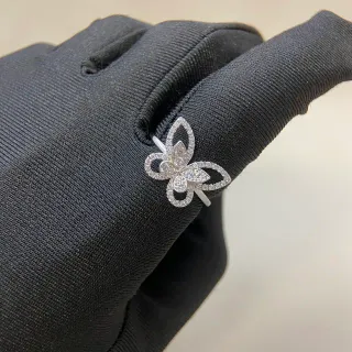 Butterfly Pavé-Set Openwork Ring