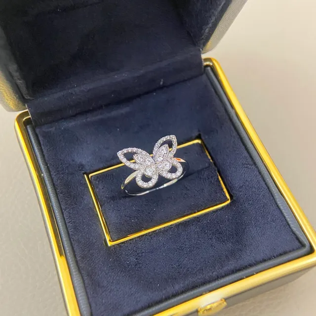 भट्टरफ्लाई Pavé-Set Openwork रिंग 2
