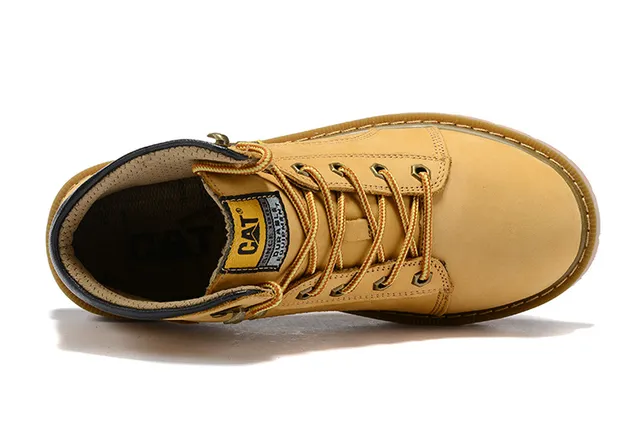 CAT Marrón Negro Tan Nubuck Superior Collar acolchado Botas de trabajo 5