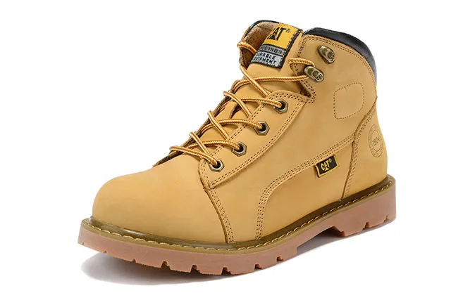 CAT Marrón Negro Tan Nubuck Superior Collar acolchado Botas de trabajo 6