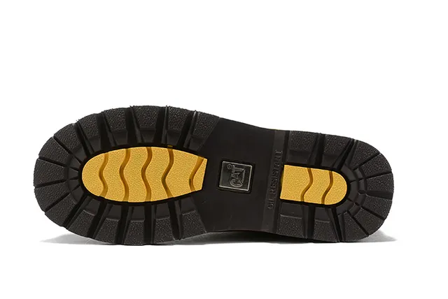 CAT Marrón Negro Tan Nubuck Superior Collar acolchado Botas de trabajo 11