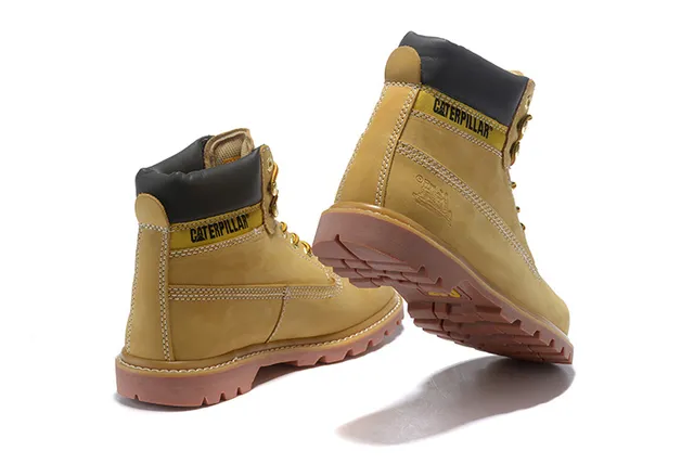 Caterpillar بيج بني بني نو باك علوية مزدوجة الخياطات أحذية العمل 7