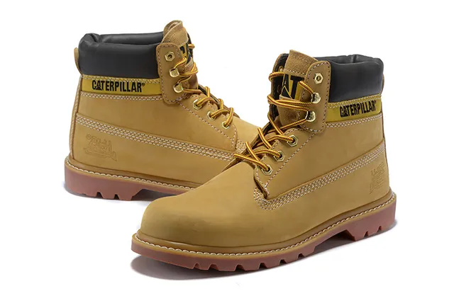 Caterpillar بيج بني بني نو باك علوية مزدوجة الخياطات أحذية العمل 8