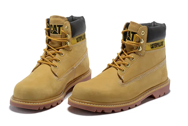 Caterpillar بيج بني بني نو باك علوية مزدوجة الخياطات أحذية العمل 9