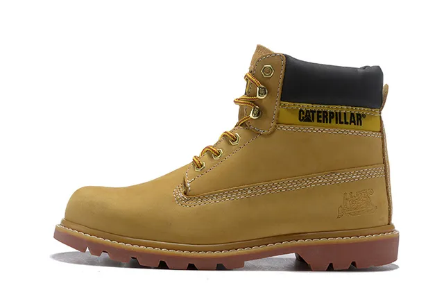 Caterpillar بيج بني بني نو باك علوية مزدوجة الخياطات أحذية العمل 12