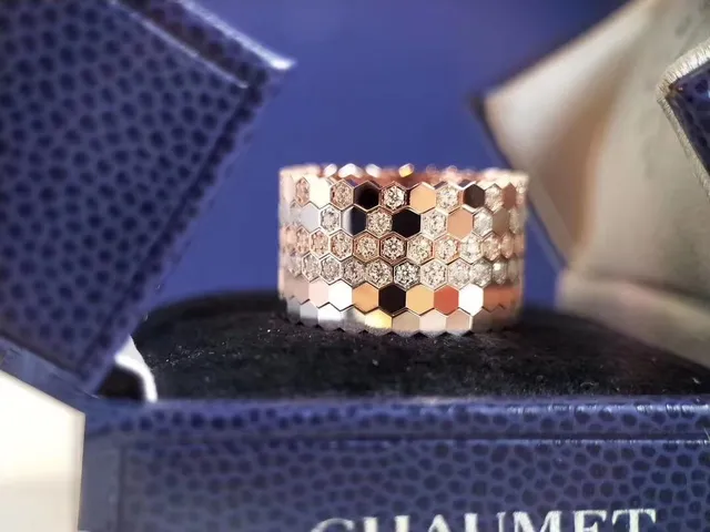 Chaumet Bee My Love Multi-Row Hexagonal Honeycomb Ring 1