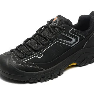 CRISPI Black Gray Low-Cut Boot Synthetic Upper Hiking Boots