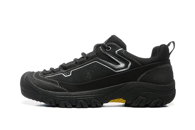 CRISPI Black Gray Low-Cut Boot Synthetic Upper Hiking Boots 2