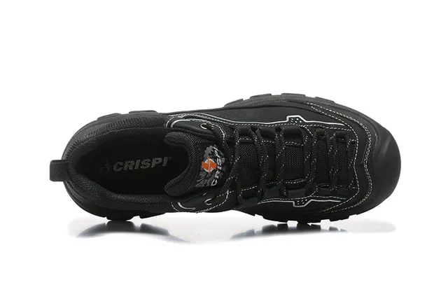 CRISPI Black Gray Low-Cut Boot Synthetic Upper Hiking Boots 5
