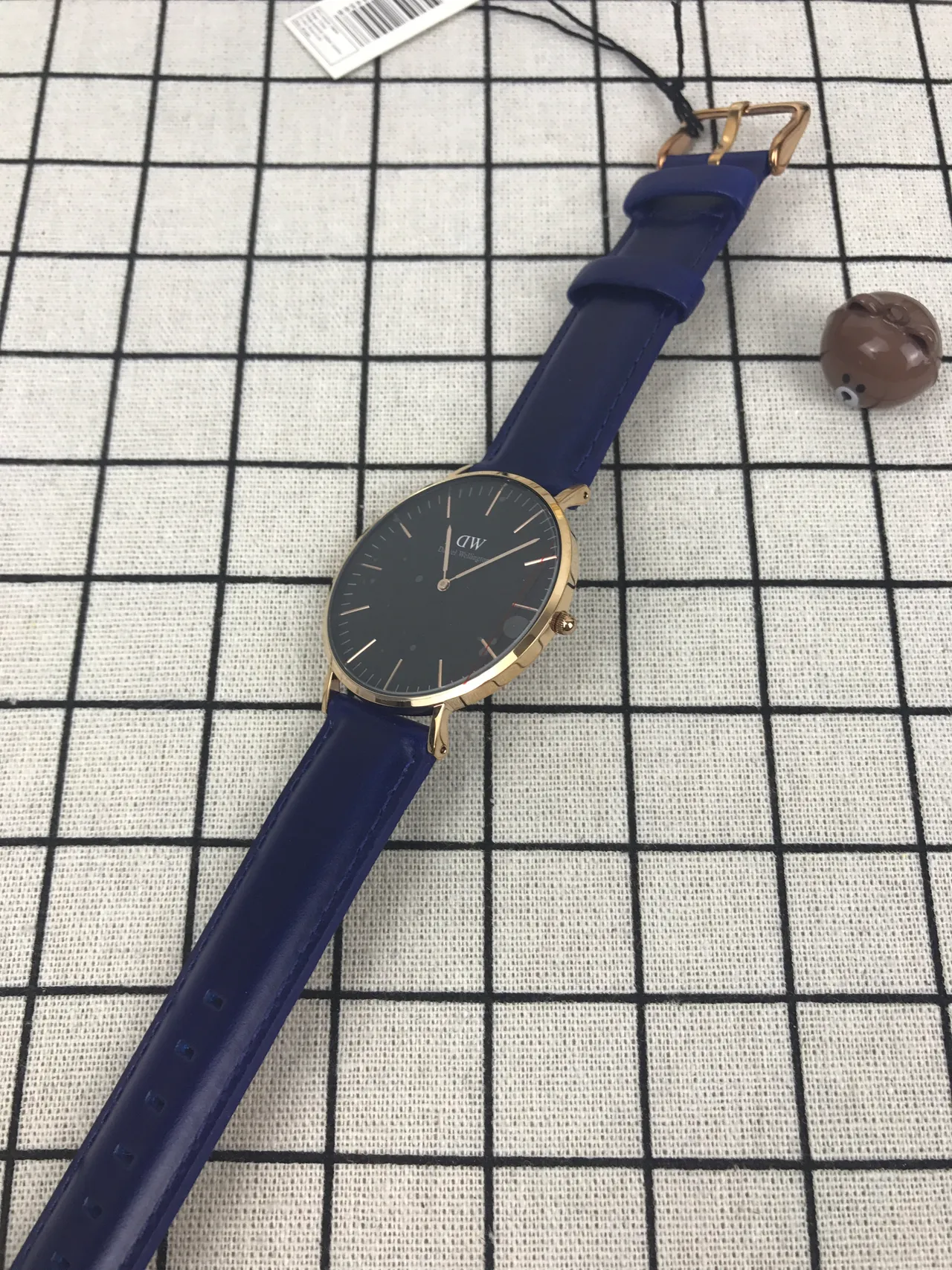 Daniel Wellington Blue Gold Minimalist Dial Case Quartz Watch 3