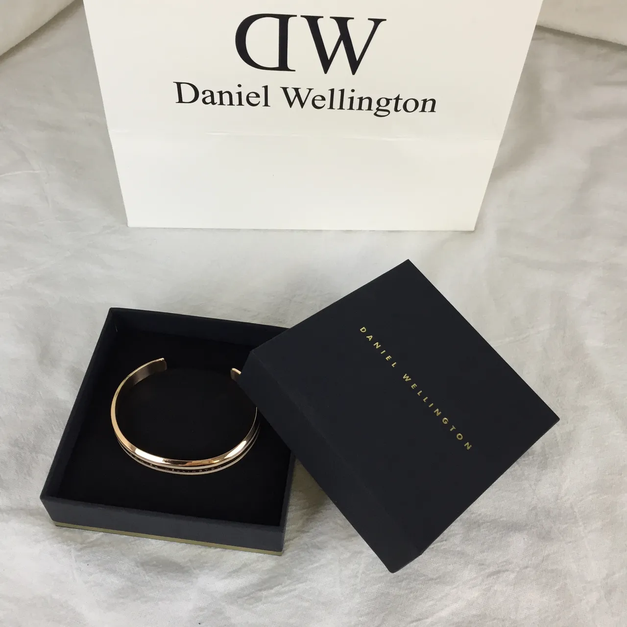 Daniel Wellington Classic Cuff Gold Black Brushed Metal Double-Band Bracelet 2