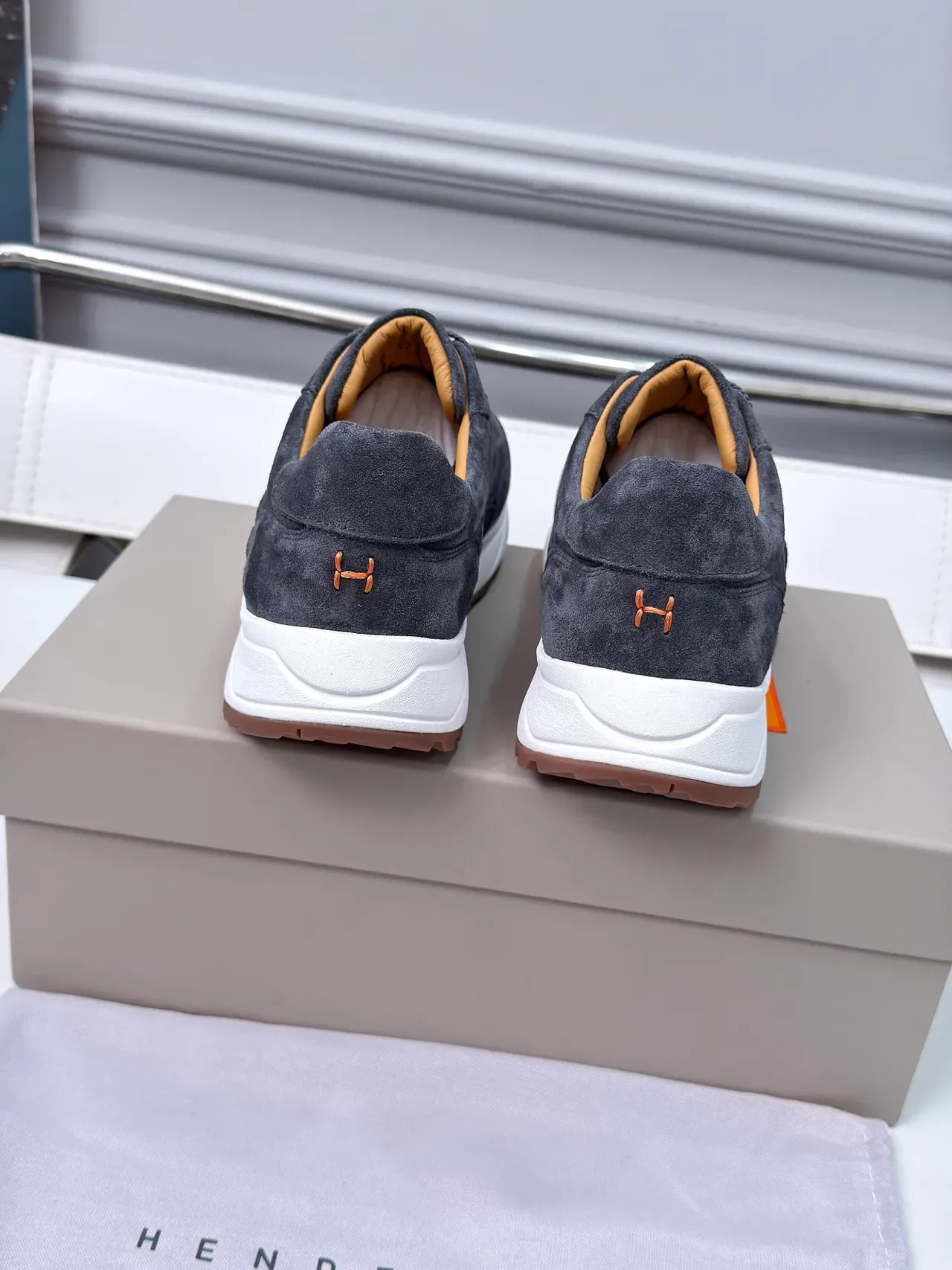 Dark Gray Suede Chunky Lifestyle Sneakers 4