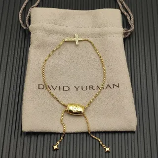 سوار David Yurman سلسلة كابل صليب متشابك خرز برميل تعويذة نجمة