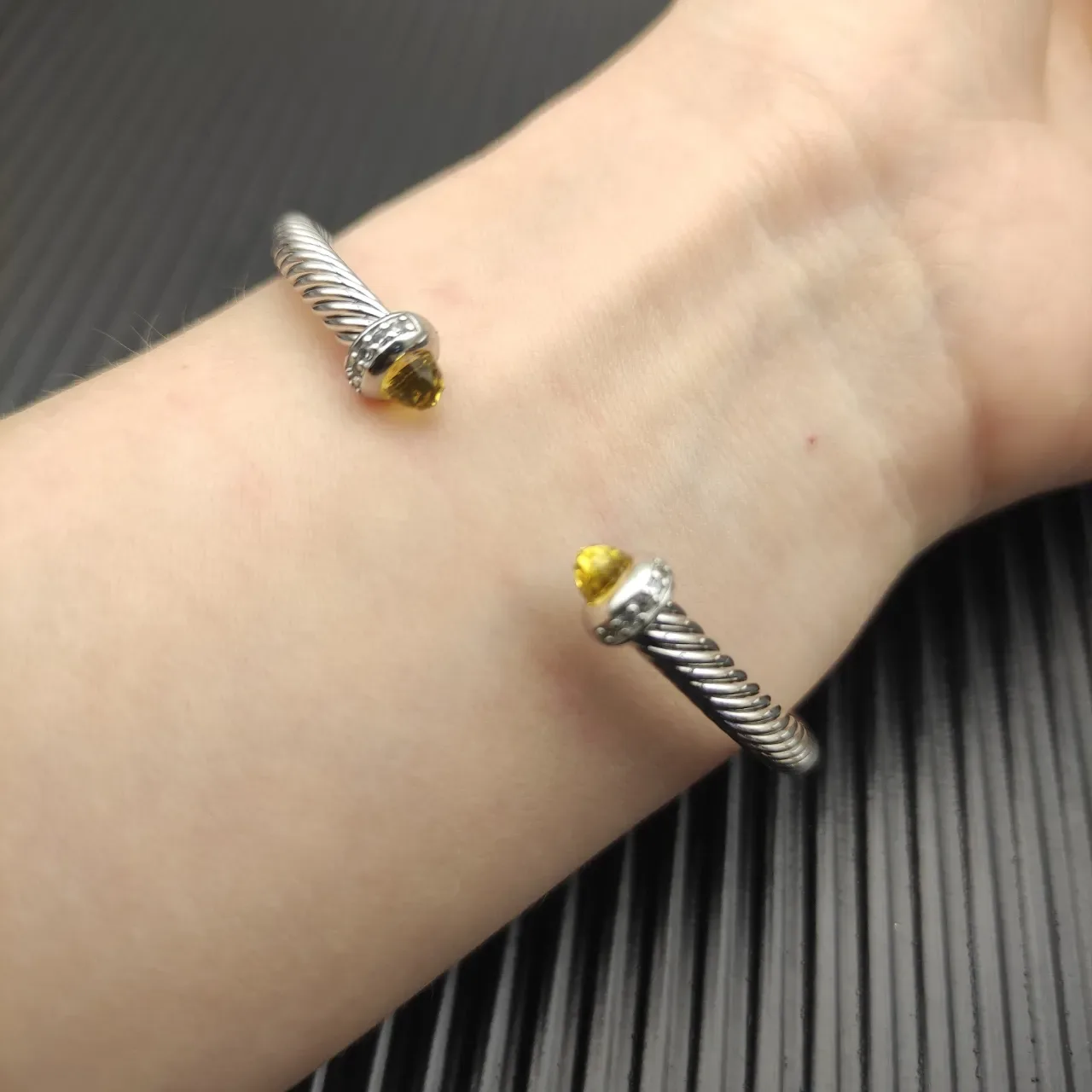 David Yurman Cable Classics Citrine Twisted Cable Bracelet 8