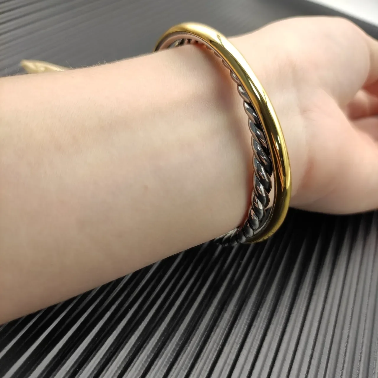 David Yurman Cable Classics Dual-Tone Twisted Cable Bracelet 5