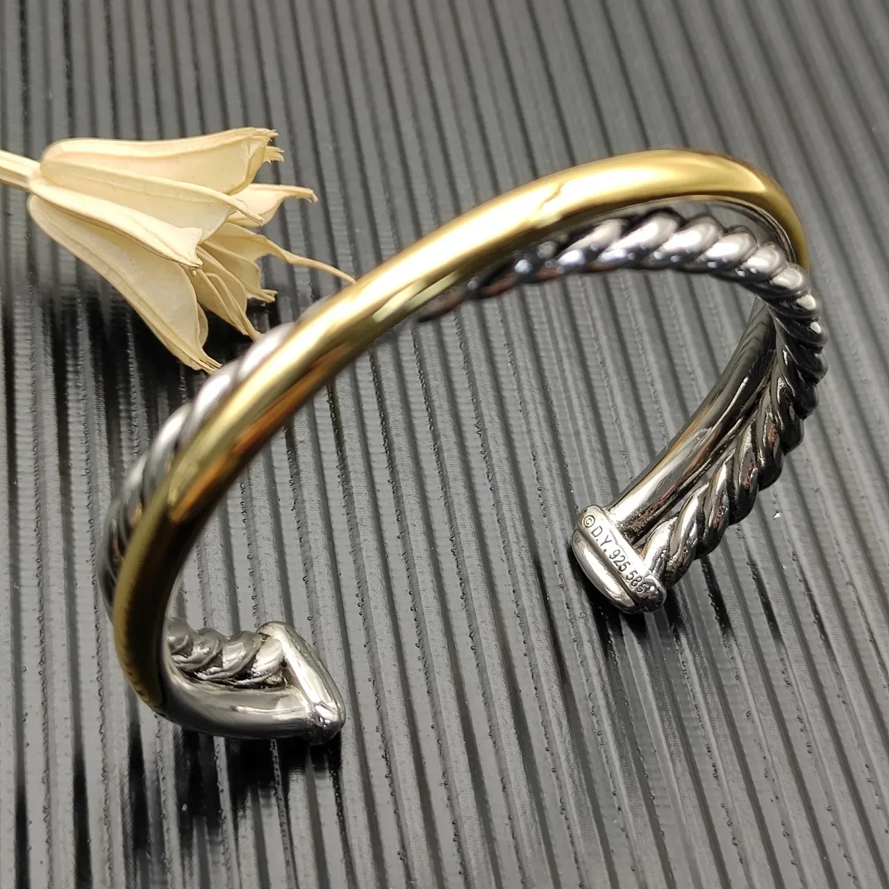 David Yurman Cable Classics Dual-Tone Twisted Cable Bracelet 7