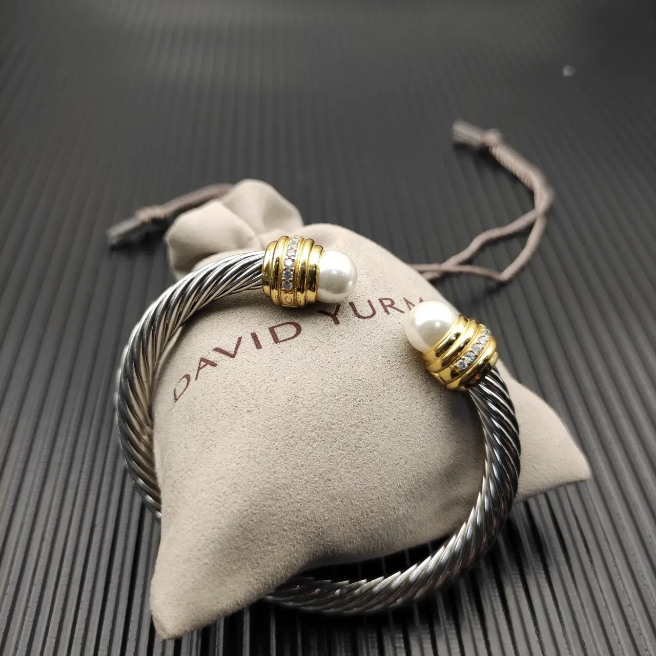 David Yurman Cable Classics Pearl Twisted Cable Bracelet 3