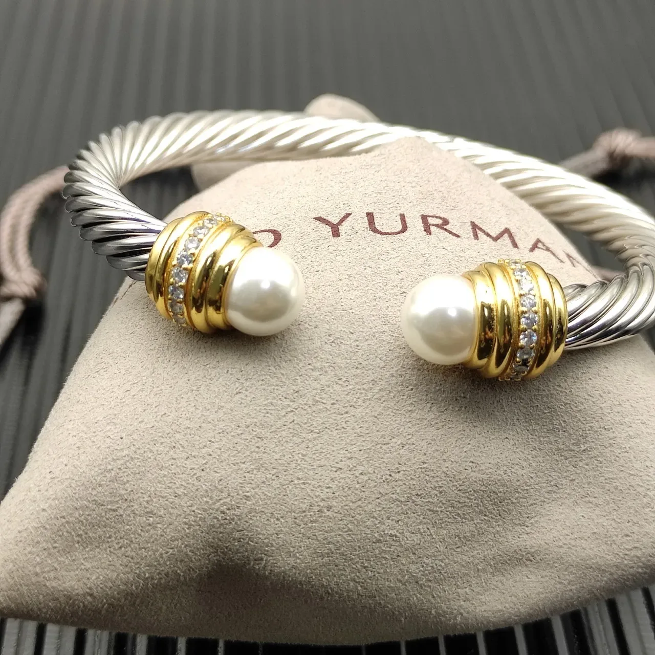 David Yurman Cable Classics Pearl Twisted Cable Bracelet 5