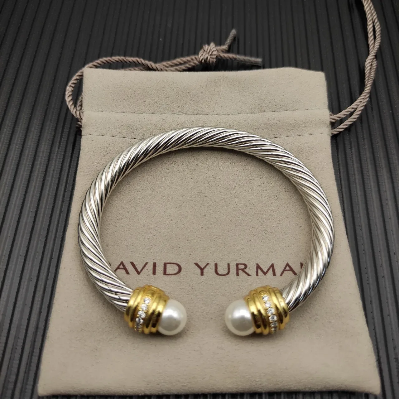 David Yurman Cable Classics Pearl Twisted Cable Bracelet 8
