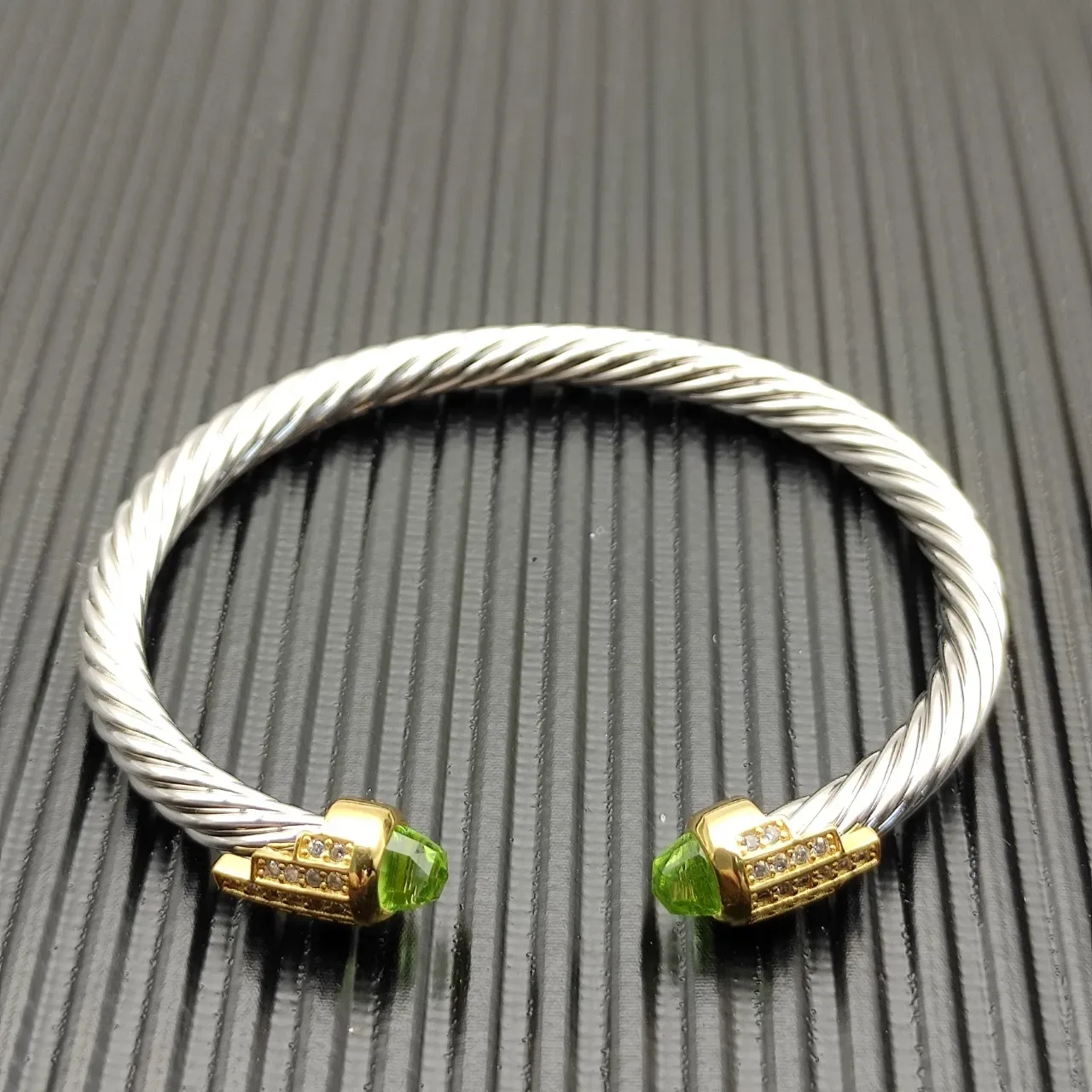 David Yurman Cable Classics Silver Gold Twisted Dual-Tone Metal Bracelet 4