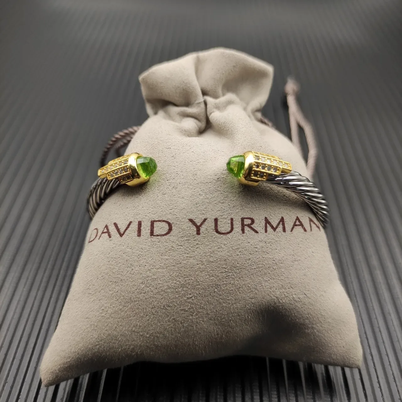 David Yurman Cable Classics Silver Gold Twisted Dual-Tone Metal Bracelet 6