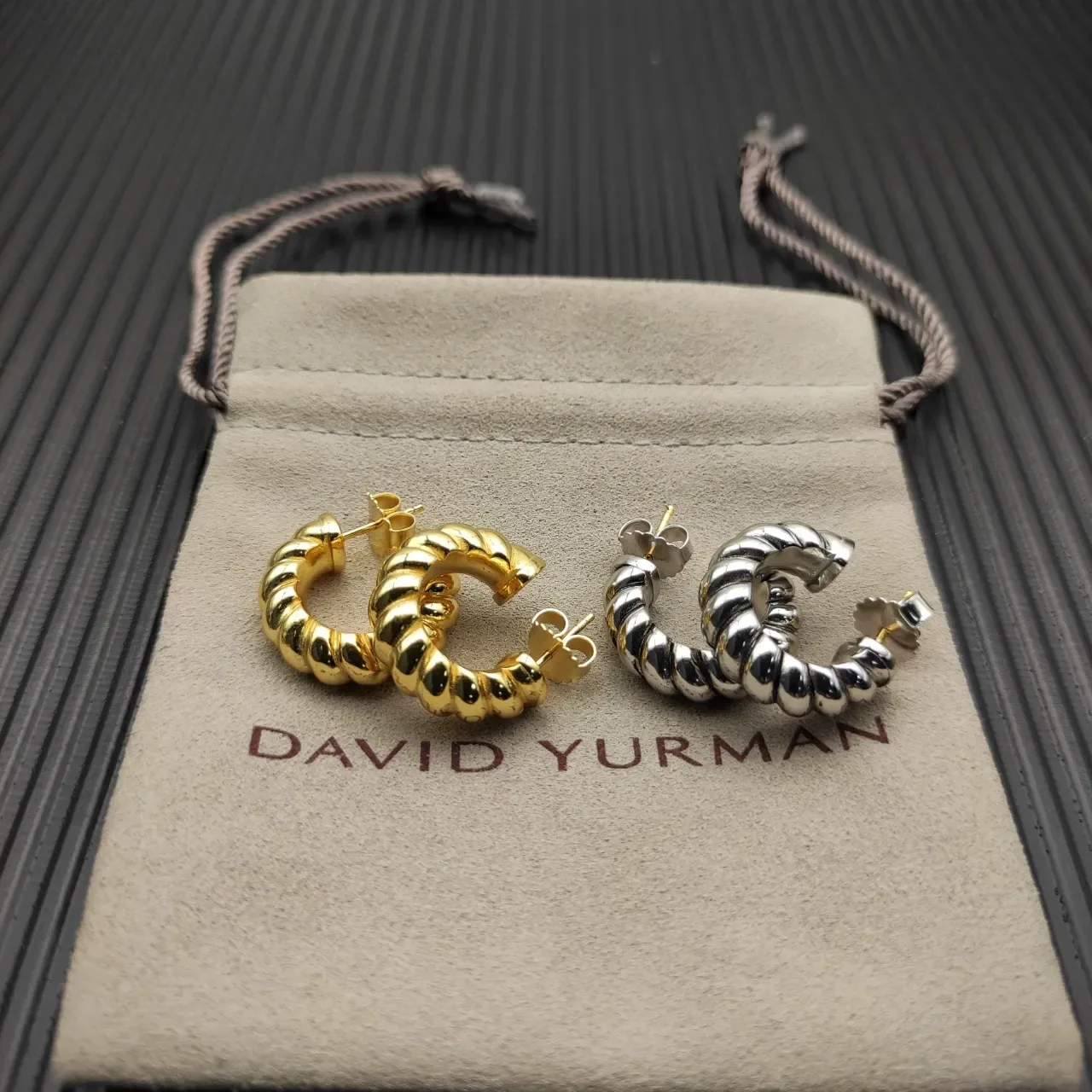 David Yurman Cable Classics Twisted Rope Hoop Earrings 2