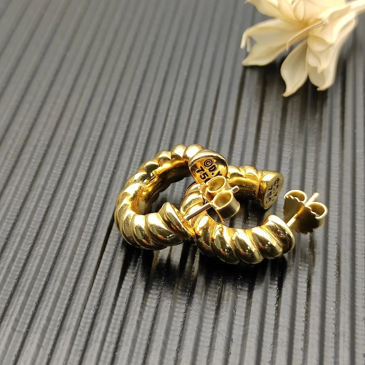 David Yurman Cable Classics Twisted Rope Hoop Earrings 4
