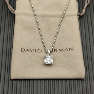 David Yurman قلادة فضة بيج حجر وسادي تركيب أربعة أذرع